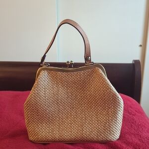 Patricia Nash Elegant Tan Woven Handbag
